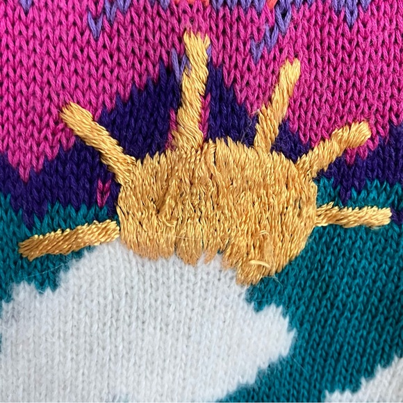 vintage sweater womens Medium Oversized Tribal Southwestern Aztec Desert Artsy - Picture 8 of 12